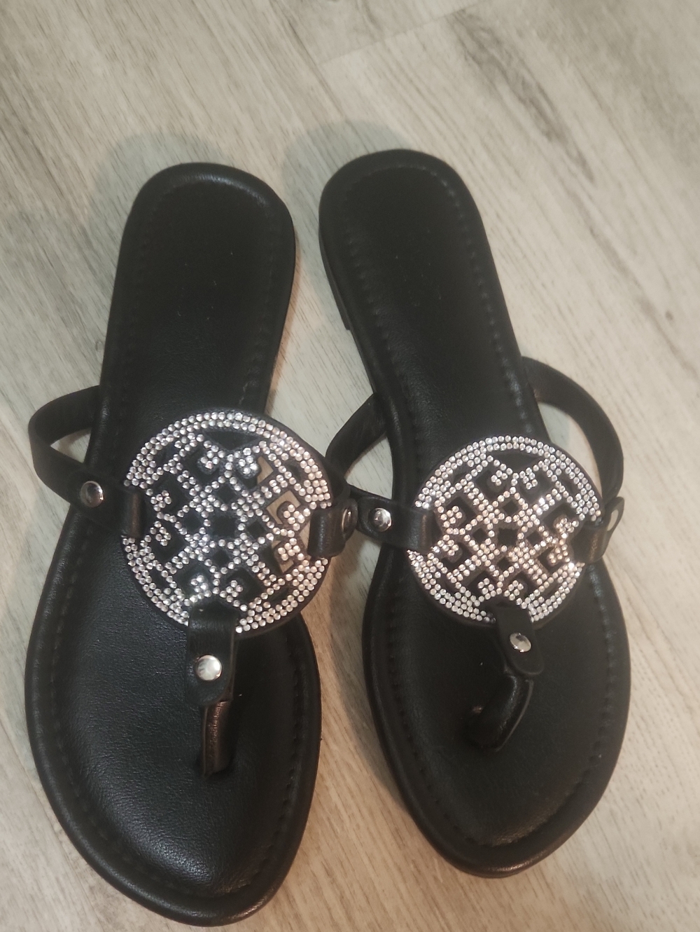 Corral Black and Silver Sandals with Intricate Designs